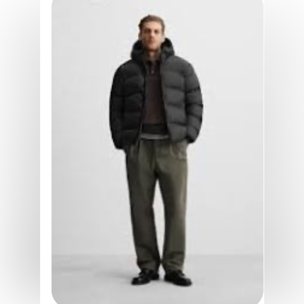ZARA PODDED HODDED JACKET. SIZE XL